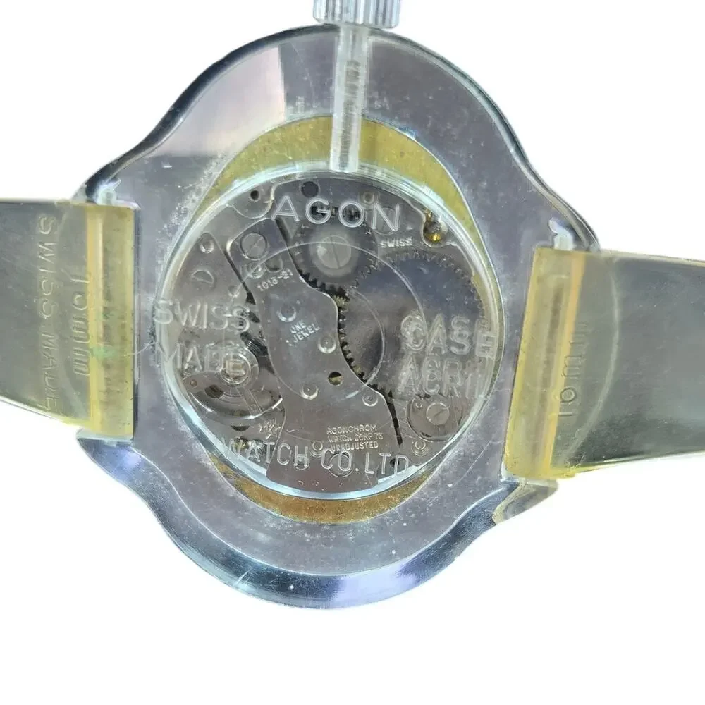 Vintage Dynasty Blue Dial/Clear & Transparent Bracelet Mechanical Watch [J30]